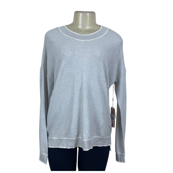 Cyrus Womens Gray Knit Ribbed Hem Pullover Sweater Large - Picture 1 of 7